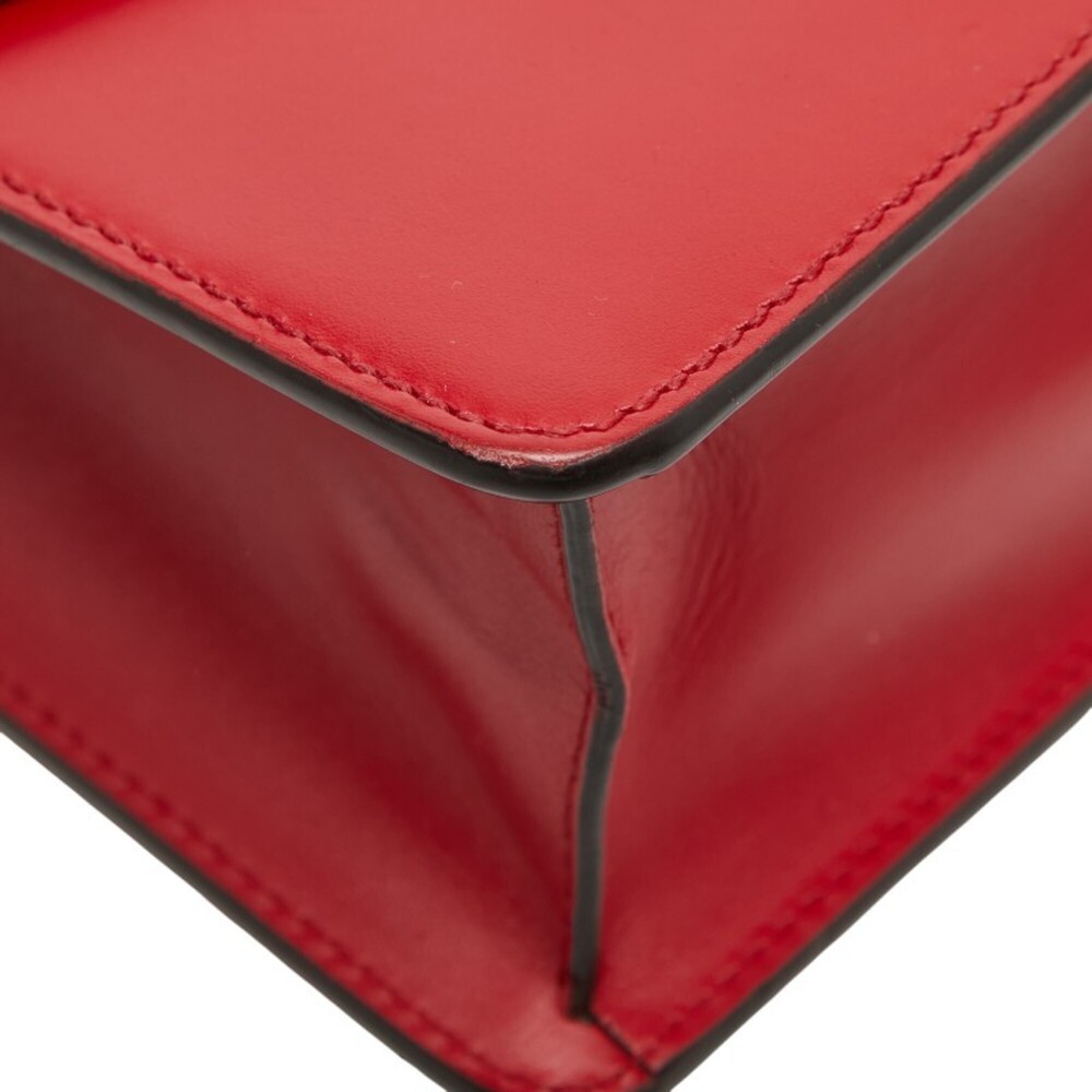 GUCCI Red Leather Sylvie Shoulder Bag - Picture 6 of 12